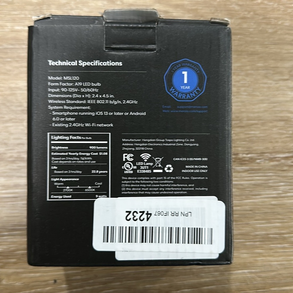 Smart Wi-Fi LED Bulb 2-Pack - NWT - Picture 3 of 5